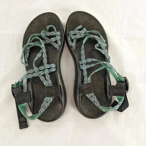 Chaco Z-Strap Waterproof Hiker Sandals Women's Size 10 Green Blue